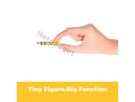 Fiche adaptateur plaqué or 6.35 à 3.5mm - Netgadget