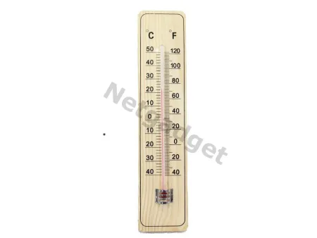 Thermomètre en bois intérieur-extérieur