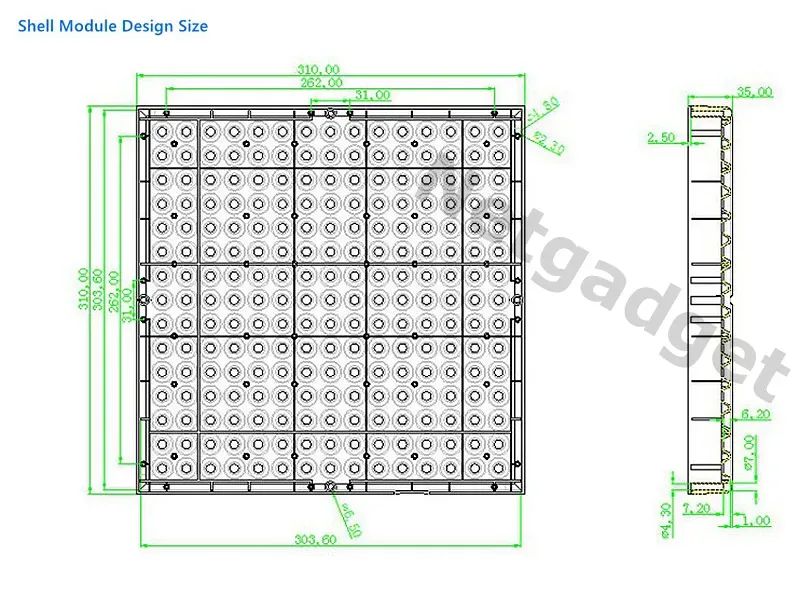 Lampe LED pour plantes fleurs 14W 225LED